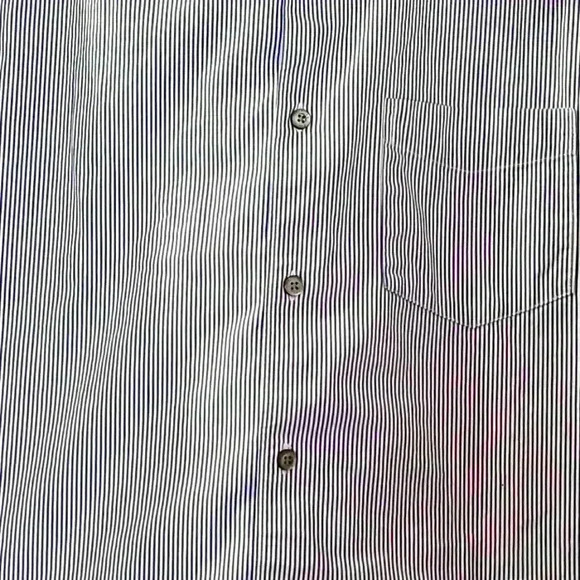 American Eagle slim fit preppy blue white striped casual button down shirt - Picture 2 of 4